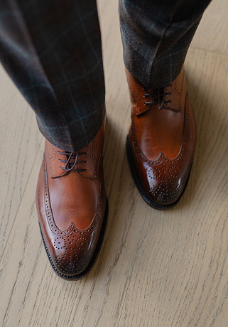 Темно-коричневые дерби из гладкой кожи с патиной